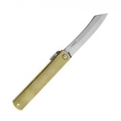 Couteau Higonokami laiton modèle luxe, Longueur manche 10 cm