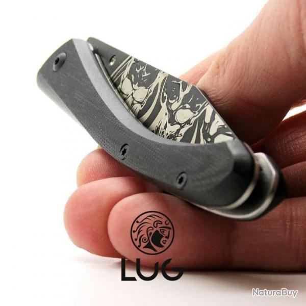 Couteau C63 BAD BOY BLACK TITANIUM manche G10 Noir, liner-lock, couteau LUG