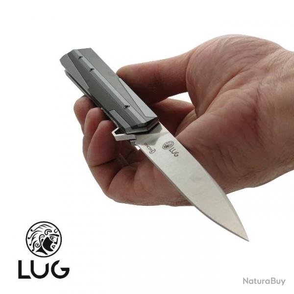 Couteau Concept K manche 13cm gris / noir lame brosse