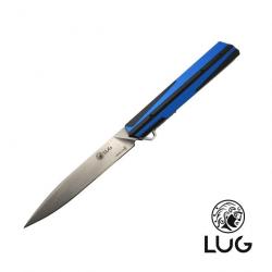 Couteau Concept K manche 13cm bleu Alpine / noir lame brossée