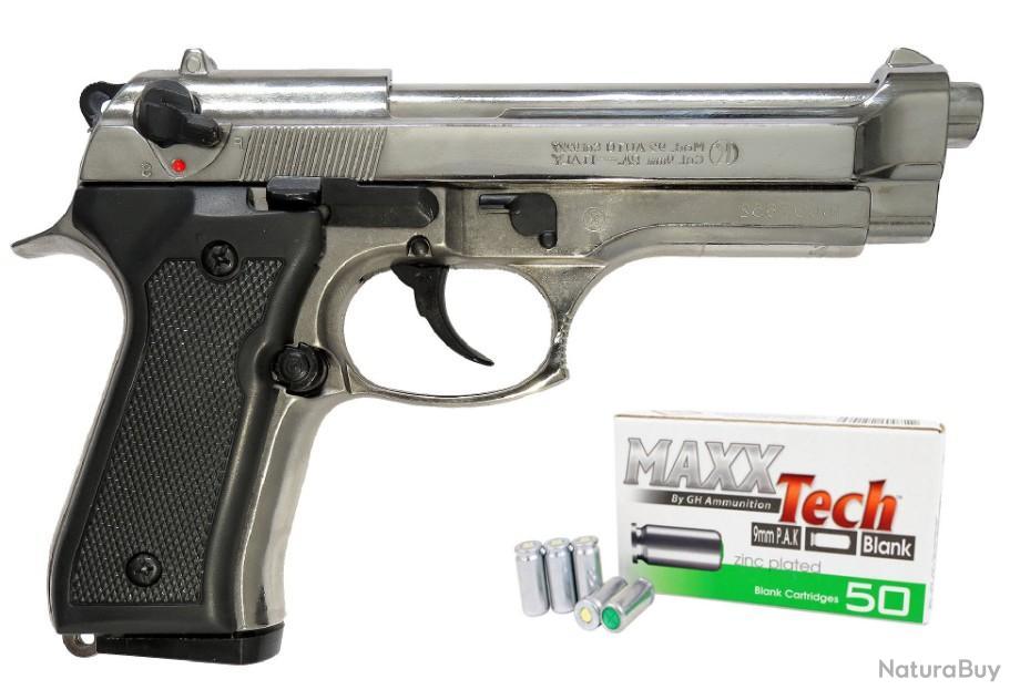 50 balles à blanc Walther 9mm PAK (Pistolet) - Armurerie Loisir