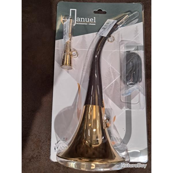 Corne  pavillon Januel de 40cm avec bretelle - Avec corne de 13cm