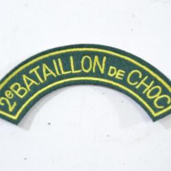 Patch / banane de bras titre d'épaule 2e Bataillon de Choc (parachutistes, commandos)