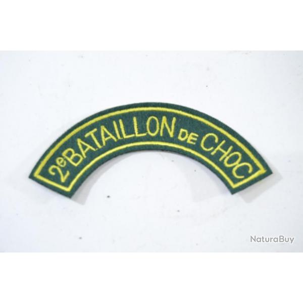 Patch / banane de bras titre d'paule 2e Bataillon de Choc (parachutistes, commandos)