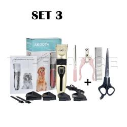 Tondeuse Pro Rechargeable pour Chiens Silencieuse, Modele: SET 3
