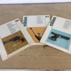 lot 3 revues cibles (n° 86 - 87 -88) - fusils assaut espagnols / Mauser parabellum (01 à 03/1977)