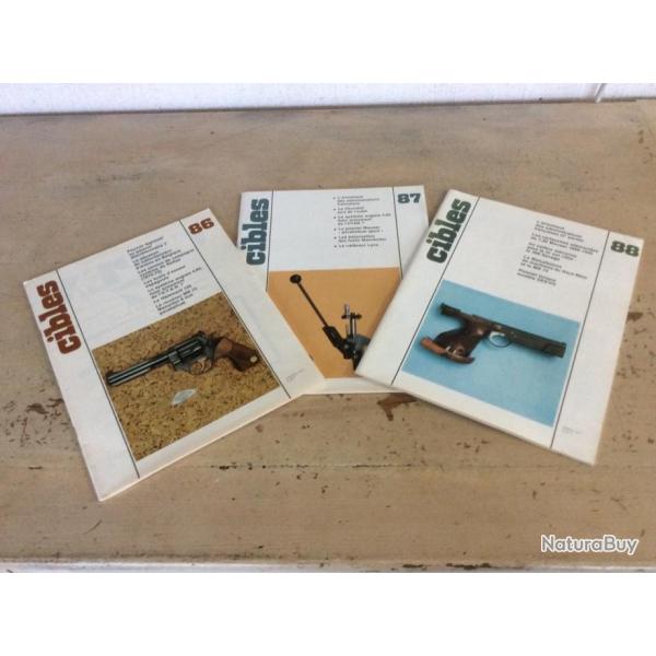 lot 3 revues cibles (n 86 - 87 -88) - fusils assaut espagnols / Mauser parabellum (01  03/1977)