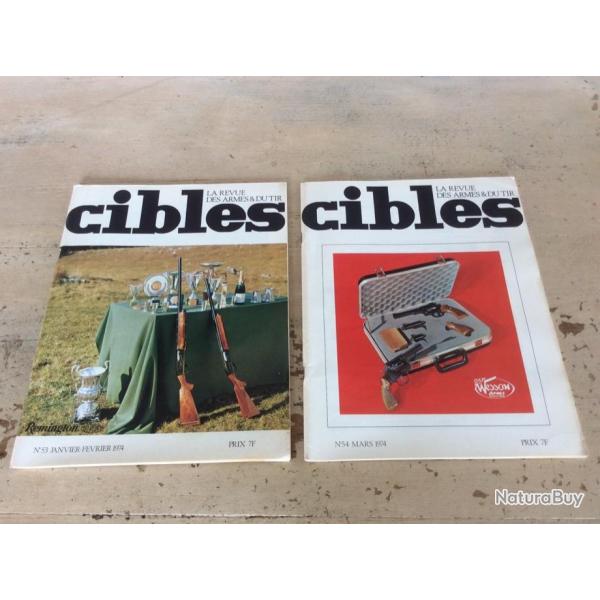 lot 2 revues cibles (n 53 & 54) - Devisme / Manufrance / pistolet Le Franais...(01&02 - 3 /1974)