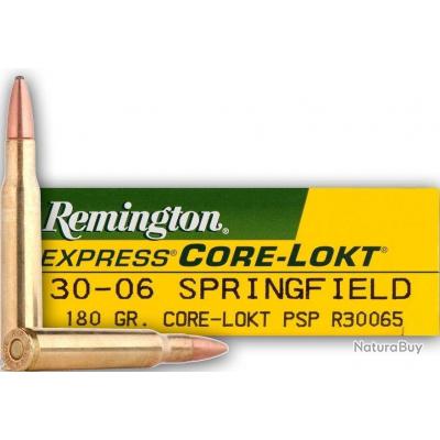 1 boite de 20 balles REMINGTON calibre 30-06 180GR PSP LIVRAISON GRATUITE