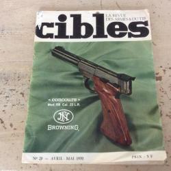 revue cibles n° 20 - avril/mai 1970 - 100 ans de cartouches d armes de poing réglementaires USA
