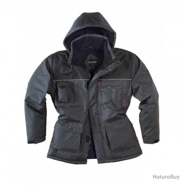 Parka impermable  capuche noire/bleue ou noire/grise SINGER SAFETY PALAMA/PALAWA S Noir / Gris