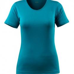 T-shirt modèle femme, encolure en V MASCOT® NICE 51584-967 S Bleu vert