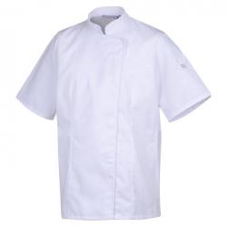 Veste de cuisine bicolore pour femme manches courtes ou longues Robur EXPRESSION MC/ML Blanc 2 / S M