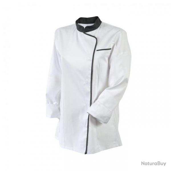 Veste de cuisine bicolore pour femme manches courtes ou longues Robur EXPRESSION MC/ML 00 / 3XS Manc