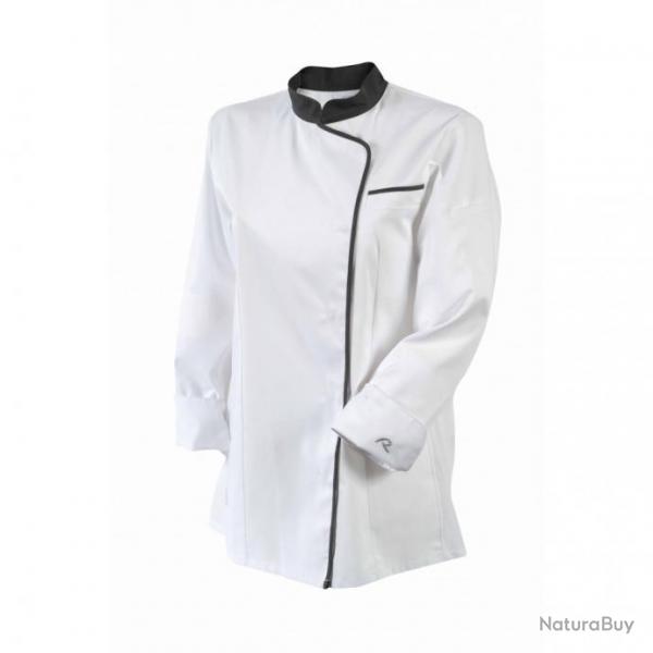 Veste de cuisine bicolore pour femme manches courtes ou longues Robur EXPRESSION MC/ML 00 / 3XS Manc