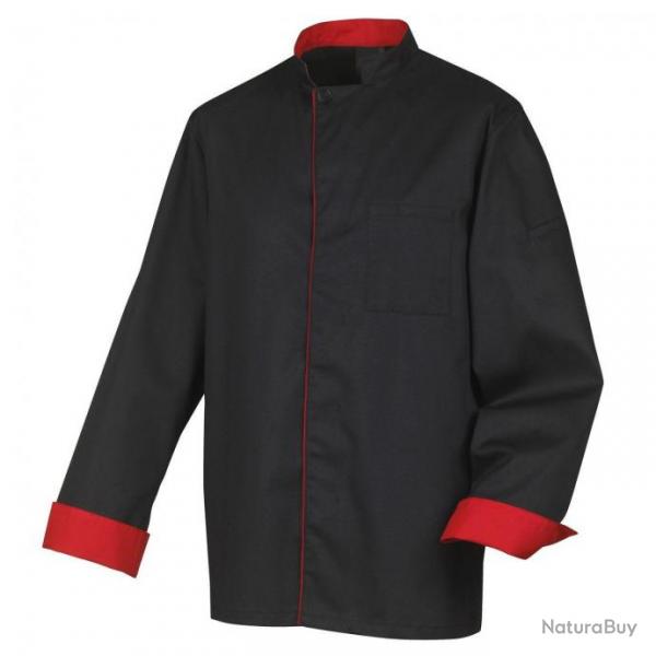 Veste de cuisine mixte bicolore manches courtes ou longues Robur BOKO MC/ML Noir Manches longues 0 /