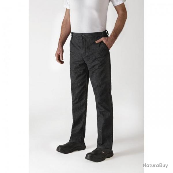 Pantalon de cuisine Robur TIMEO 42 Noir ray