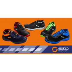 Chaussures de sécurité semi montantes S1P ou S3 SRC Sparco Teamwork Legend Bleu marine Orange