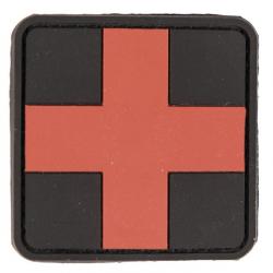 Patch PVC premier secours croix rouge 5.5 x 5.5cm-A60471