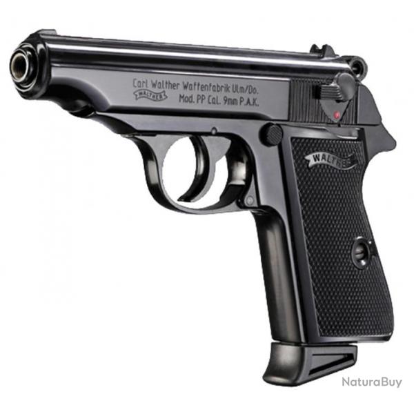Pistolet 9 mm  blanc Walther PP noir Pistolet  blanc Walther PP noir-AB100