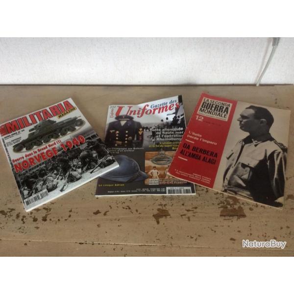lot 3 revues Militaria Hors srie 49 (spcial Norvge 1940) - Gazette des uniformes - Seconda guerra