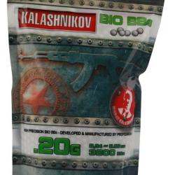 3200 billes airsoft Kalashnikov 0.20 gr Bio