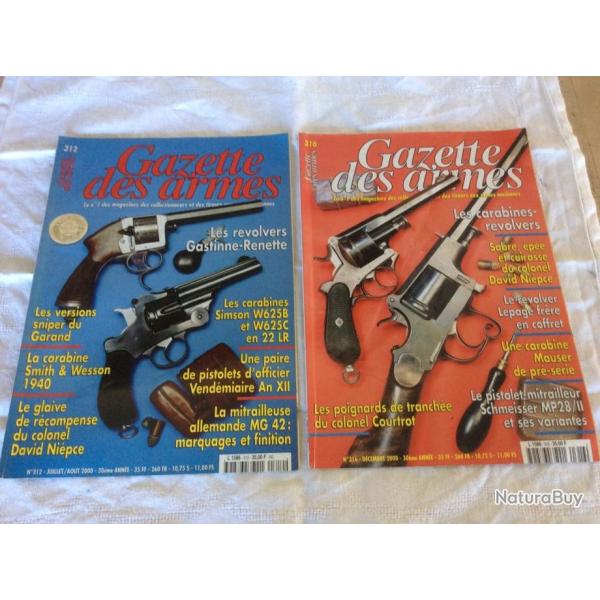 lot 2 revues Gazette des armes - 312 & 316 - Gastinne-Renette / Lepage.....- (07 et 12/2000)