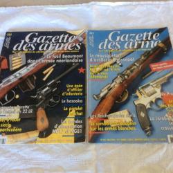 lot 2 revues Gazette des armes - 323 & 332 - fusil Beaumont / mousqueton Chassepot (2001 & 2002)