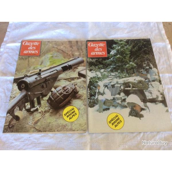 lot 2 revues Gazette des armes - 125 & 126 - P.A arme franaise 1915-1940...et tuis (01&02/1984)