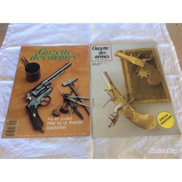 lot 2 revues Gazette des armes - 127 & 199 - systme  coffre / MAS 36.... (03/1984 & 04/1990)