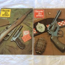 lot 2 revues Gazette des armes - 120 & 121 - revolvers réglementaires Anglais... (08&09/1983)
