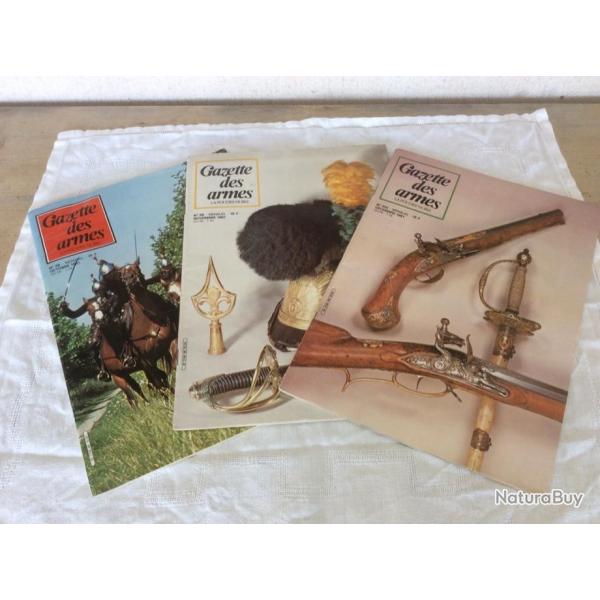 lot 3 revues Gazette des armes - 98-99-100- les fusils de Marine...(10  12/1981)