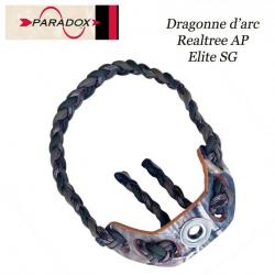 PARADOX Dragonne d'arc tressée avec finition cuir  Realtree AP Elite SG
