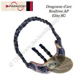 PARADOX Dragonne d'arc tressée avec finition cuir  Realtree AP Elite SG