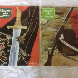 lot 2 revues Gazette des armes - 76 & 77 - le fusil de la Garde Impériale.... (11 & 12/1979)