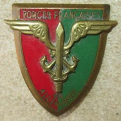 Forces Françaises en ALLEMAGNE, émail, dos grenu, 2 anneaux2
