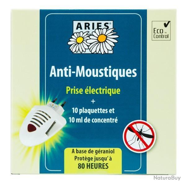 Diffuseur anti-moustiques sur prise avec recharges, 80h de protection, naturel