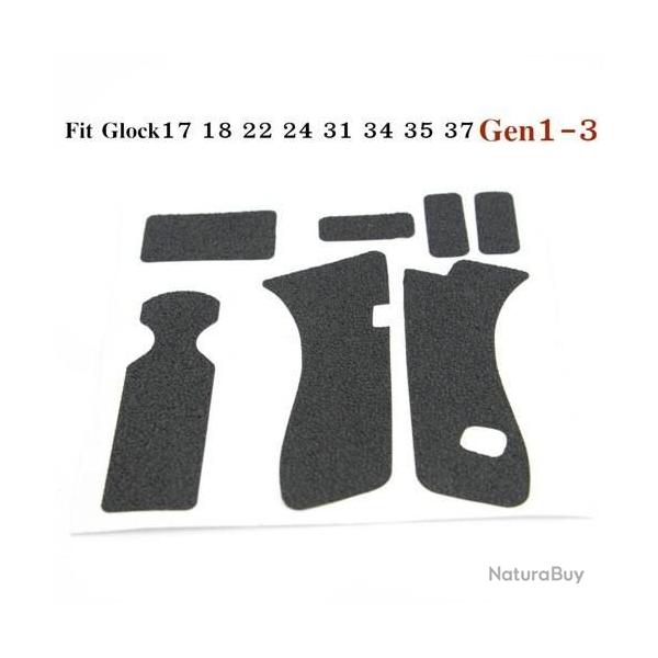 Bande de poigne antidrapante en caoutchouc pour Glock Gen 1 2 3
