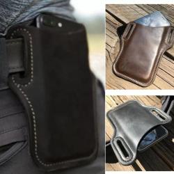 1  SANS PRIX DE RESERVE  : SUPERBE ÉTUI UNIVERSEL PORTE TÉLÉPHONE STYLE WESTERN NOIR