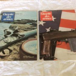 lot 2 revues Gazette des armes - 40 & 41 - la 22 long rifle... (7 & 9/1976)