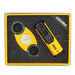 Kit COHIBA Briquet Coupe Cigare, Couleur: Jaune Yellow
