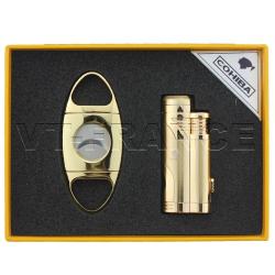 Kit COHIBA Briquet Coupe Cigare, Couleur: Or