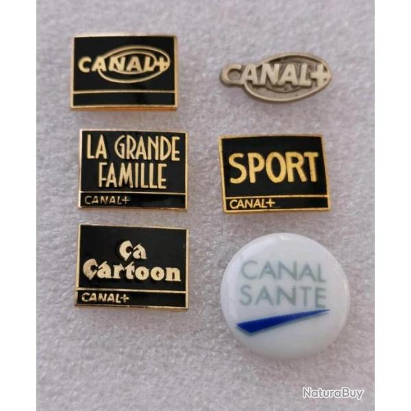 Lot Pin's Qty.6 / Tlvision Emissions Canal+