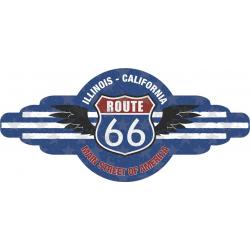 Enseigne plaque vintage 3D / Route66 illinois california