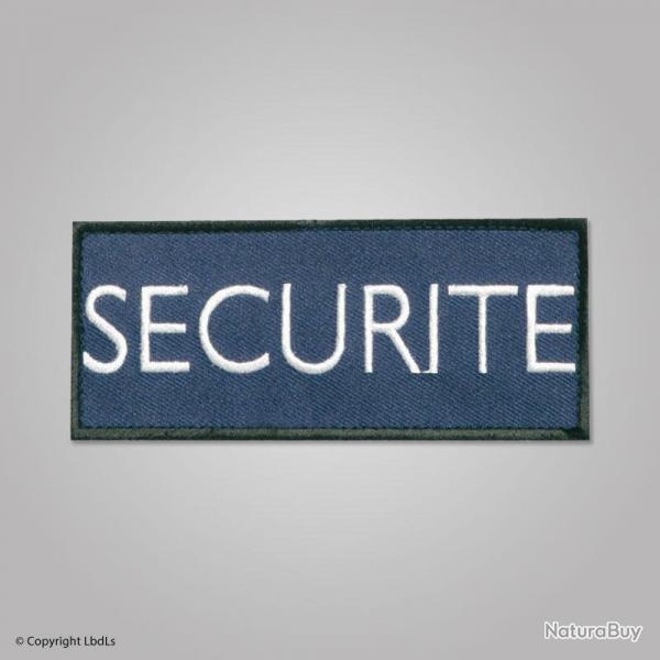 Bandeau SECURITE 12 X 5 cm marine lettres blanches