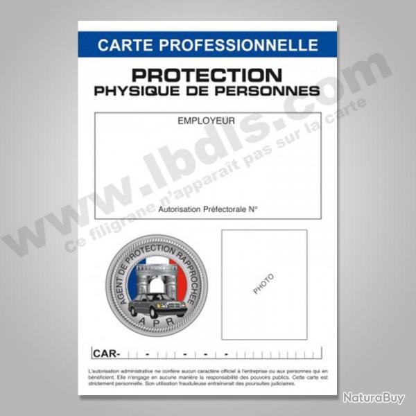 Carte PRO PROTECTION avec n d'identification