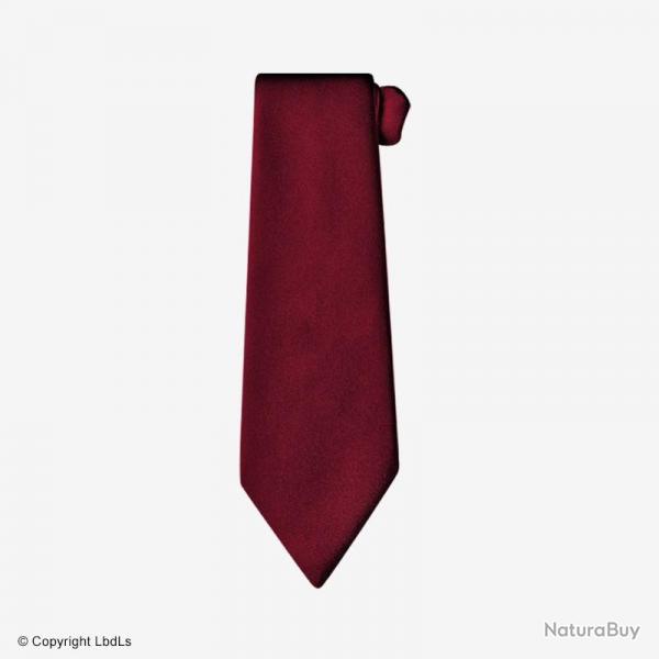Cravate  lastique unie bordeaux