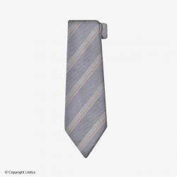 Cravate à crochet grise rayures gris clair