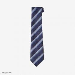 Cravate à crochet marine à rayures