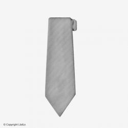 Cravate à crochet unie rayures grises